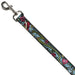 Dog Leash - Live Hard Die Young CLOSE-UP Turquoise Dog Leashes Buckle-Down   
