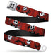 Jack Expression5 Full Color Seatbelt Belt - NBC Jack Poses/Bats Red Stripe Webbing Seatbelt Belts Disney   