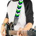 Guitar Strap - Chevron White Bright Green Navy Guitar Straps Buckle-Down   