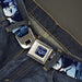 Space Ranger Logo Outline Full Color Blue/White Seatbelt Belt - Buzz Lightyear Poses Galaxy Blues Webbing Seatbelt Belts Disney   