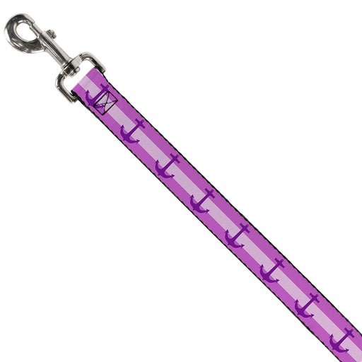 Dog Leash - Anchor/Stripe Pinks/Purple Dog Leashes Buckle-Down   