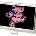 Business Card Holder - SMALL - Dancing Bear FCG Black Pink Business Card Holders Grateful Dead   