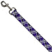 Dog Leash - Plaid X2 Purple/Gray/White/Black Dog Leashes Buckle-Down   