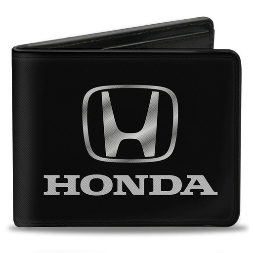 Bi-Fold Wallet - Honda Black Silver Bi-Fold Wallets Honda   