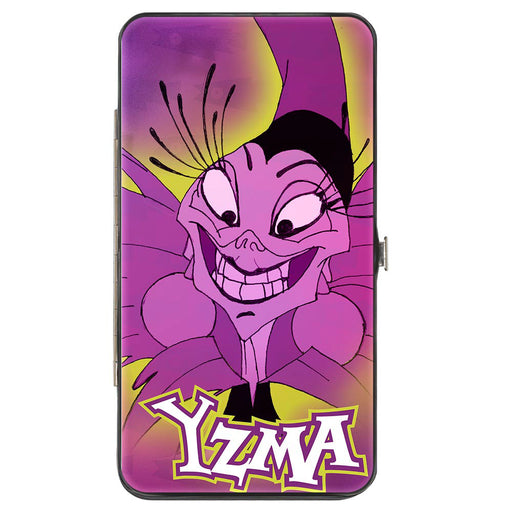 Hinged Wallet - YZMA Smiling Pose + Fish Icon Fuschias Yellows Hinged Wallets Disney   