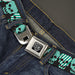 BD Wings Logo CLOSE-UP Full Color Black Silver Seatbelt Belt - Checker & Stripe Skulls Black/White/Green Webbing Seatbelt Belts Buckle-Down   