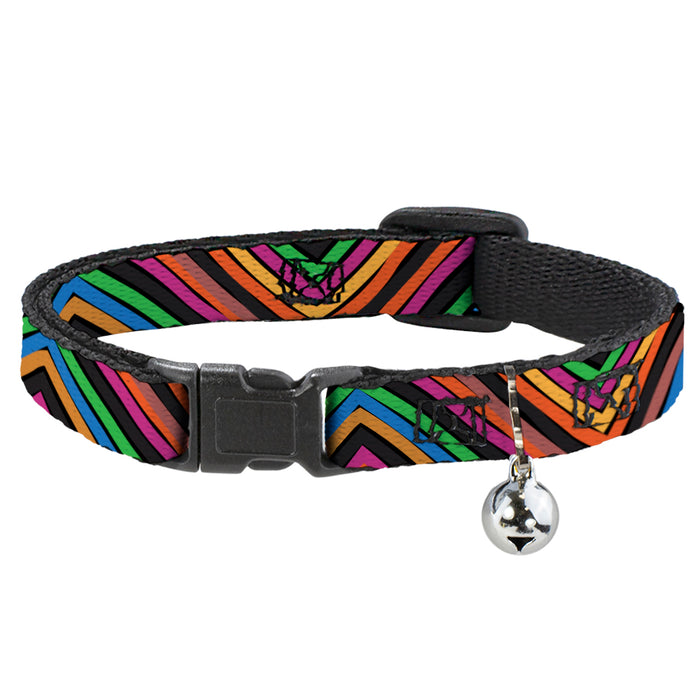 Cat Collar Breakaway - Chevron Freehand C U Multi Color Breakaway Cat Collars Buckle-Down   