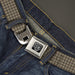 BD Wings Logo CLOSE-UP Full Color Black Silver Seatbelt Belt - Wire Grid Tan/Brown Webbing Seatbelt Belts Buckle-Down   