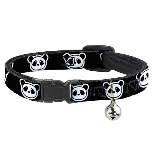 Cat Collar Breakaway - Panda Bear Cartoon2 Black White Breakaway Cat Collars Buckle-Down   