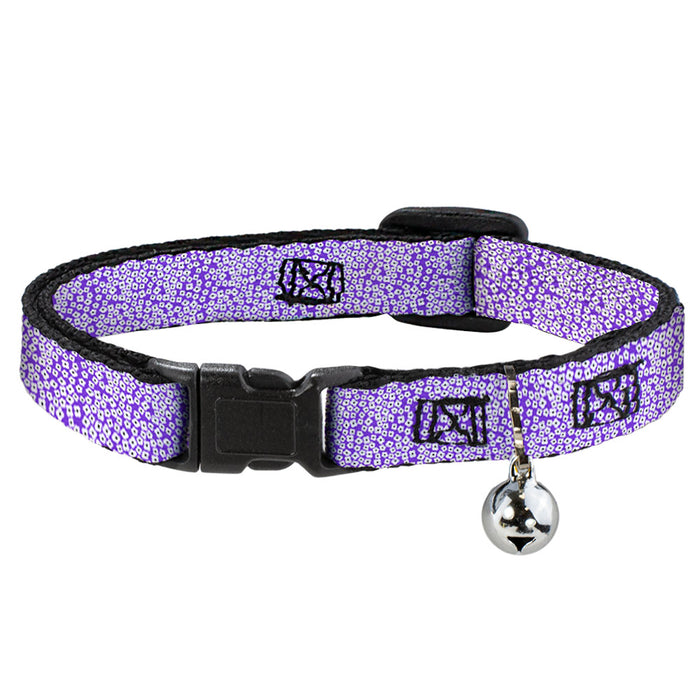 Cat Collar Breakaway - Ditsy Floral Lavender White Black Breakaway Cat Collars Buckle-Down   