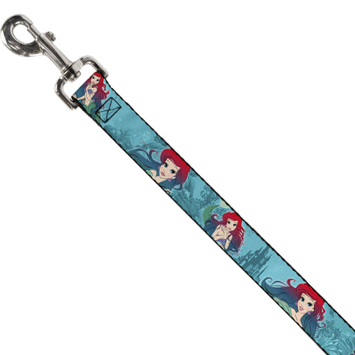 Dog Leash - Ariel Poses Coral & Castle Blues/Reds Dog Leashes Disney   