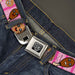 BD Wings Logo CLOSE-UP Full Color Black Silver Seatbelt Belt - Fried Chicken & Waffles Plaid Pinks Webbing Seatbelt Belts Buckle-Down   