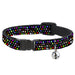 Cat Collar Breakaway - Suits $$$ Black Multi Color Breakaway Cat Collars Buckle-Down   