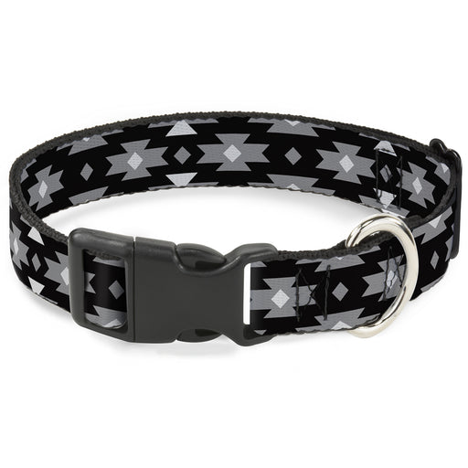 Plastic Clip Collar - Navajo Gray/Black/Gray/White Plastic Clip Collars Buckle-Down   