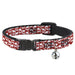 Cat Collar Breakaway - Skull Yard Red White Breakaway Cat Collars Buckle-Down   