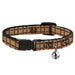 Cat Collar Breakaway - Plaid Tan Shades Orange Breakaway Cat Collars Buckle-Down   