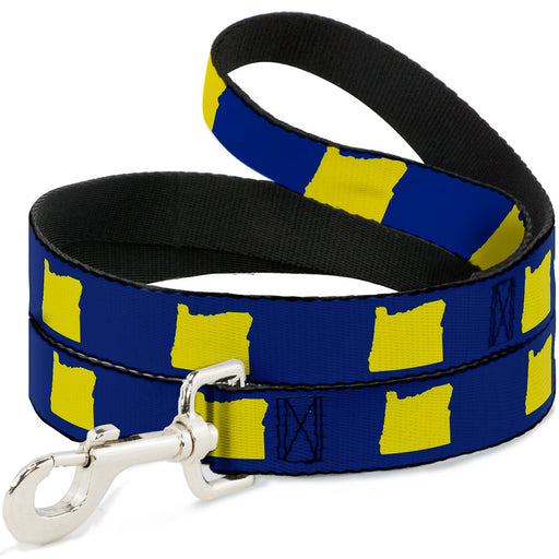 Dog Leash - Oregon State Silhouette Blue/Yellow Dog Leashes Buckle-Down   