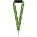 Lanyard - 1.0" - Hibiscus Collage Green Shades Lanyards Buckle-Down   