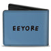 Bi-Fold Wallet - Winnie the Pooh Eeyore Character Close-Up Expression + Text Blues Bi-Fold Wallets Disney   