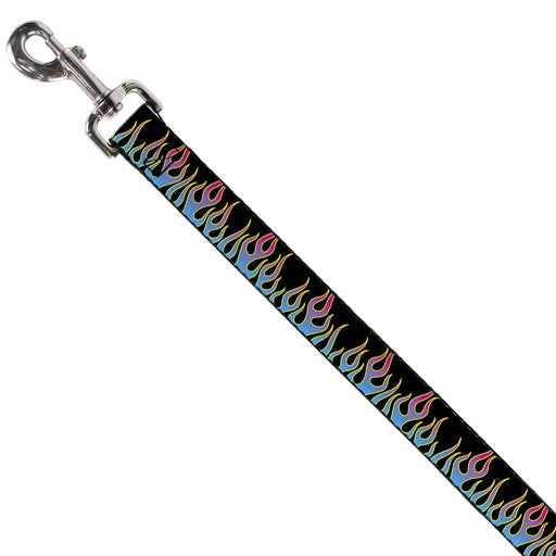 Dog Leash - Flames Black/Blue/Pink Dog Leashes Buckle-Down   