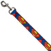 Dog Leash - Superman Shield CLOSE-UP Blue/Red/Yellow Dog Leashes DC Comics   