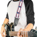 Guitar Strap - Space Jam TUNE SQUAD Logo Stripe White Red Blue Guitar Straps Looney Tunes   