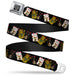 BD Wings Logo CLOSE-UP Full Color Black Silver Seatbelt Belt - Maneki Neko Lucky Cats Gold/Black/White Webbing Seatbelt Belts Buckle-Down   