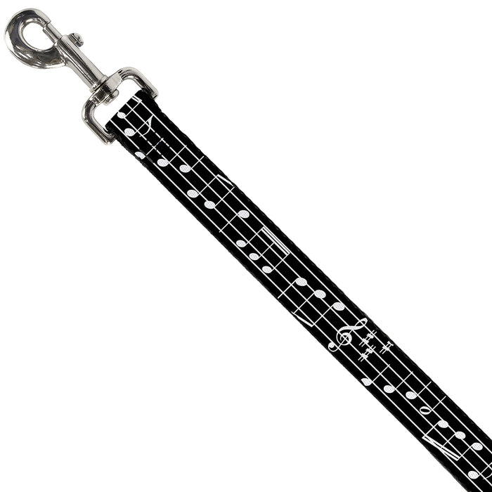 Dog Leash - Music Notes Black/White Dog Leashes Buckle-Down   