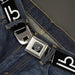 BD Wings Logo CLOSE-UP Full Color Black Silver Seatbelt Belt - Zodiac LIBRA/Symbol Black/White Webbing Seatbelt Belts Buckle-Down   