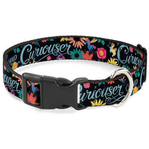 Plastic Clip Collar - CURIOUSER AND CURIOUSER/Flowers of Wonderland Collage Plastic Clip Collars Disney   
