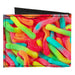 Canvas Bi-Fold Wallet - Vivid Sour Worms Stacked Canvas Bi-Fold Wallets Buckle-Down   