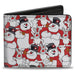 Bi-Fold Wallet - Frosty the Snowman and Hocus Pocus Bunny Poses Stacked Red Bi-Fold Wallets Warner Bros. Holiday Movies   
