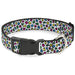 Plastic Clip Collar - Leopard White/Multi Color Plastic Clip Collars Buckle-Down   