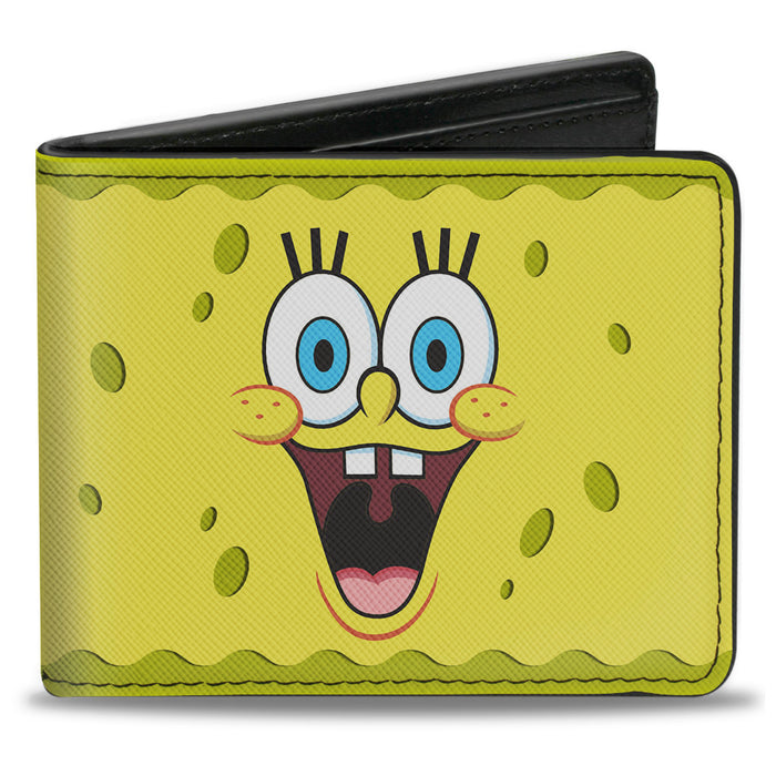 Bi-Fold Wallet - SpongeBob 2-Expressions Yellows Bi-Fold Wallets Nickelodeon   