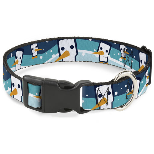 Plastic Clip Collar - Block Penguins Navy Plastic Clip Collars Buckle-Down   