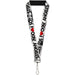 Lanyard - 1.0" - LOS F*CKIN' ANGELES Heart Weathered White Black Red Lanyards Buckle-Down   