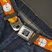 BD Wings Logo CLOSE-UP Full Color Black Silver Seatbelt Belt - Take Out/Fortune Cookies Orange Webbing Seatbelt Belts Buckle-Down   