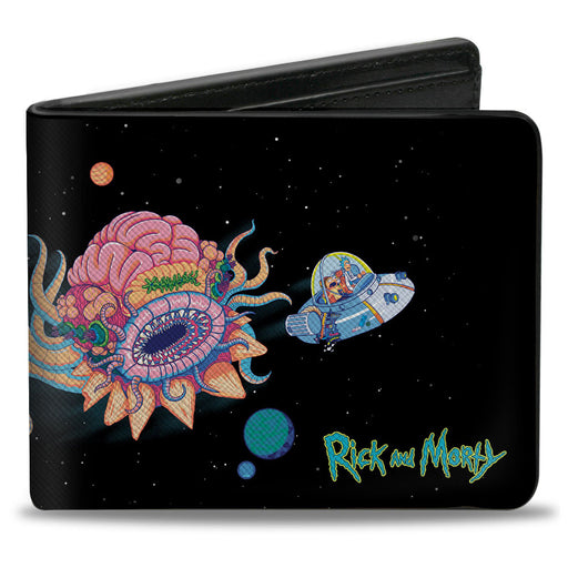 Bi-Fold Wallet - RICK AND MORTY Space Cruiser Escape Scene Bi-Fold Wallets Rick and Morty   