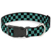 Plastic Clip Collar - Checker Black/Teal Plastic Clip Collars Buckle-Down   