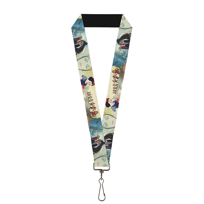 Lanyard - 1.0" - Snow White Dwarves Old Witch Evil Queen Scenes Lanyards Disney   