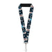 Lanyard - 1.0" - Elsa the Snow Queen Poses PERFECT AND POWERFUL Blues White Lanyards Disney   