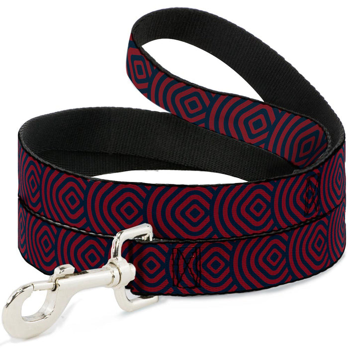 Dog Leash - Square Target Red/Navy Dog Leashes Buckle-Down   