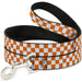 Dog Leash - Checker White/TN Orange Dog Leashes Buckle-Down   