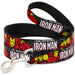 Dog Leash - THE INVINCIBLE IRON MAN Stacked Comic Books/Action Poses Dog Leashes Marvel Comics   
