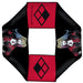 Dog Toy Squeaky Octagon Flyer - Harley Quinn Pose Diamond Icon Black Red Dog Toy Squeaky Octagon Flyer DC Comics   