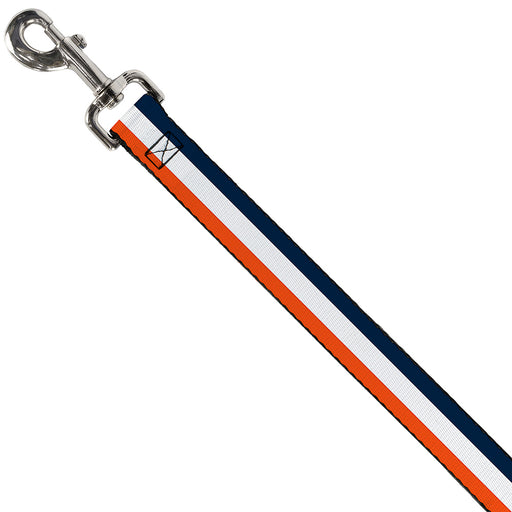 Dog Leash - Stripe Navy/White/Orange Dog Leashes Buckle-Down   