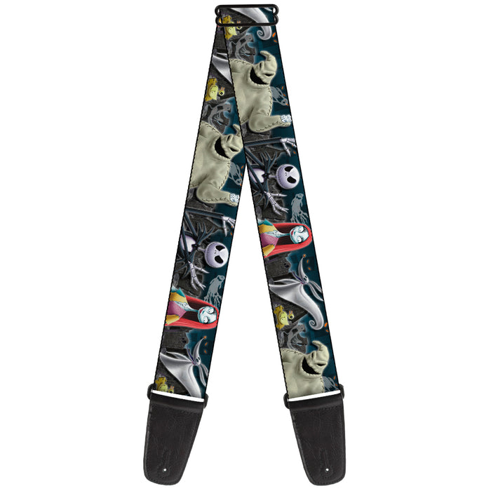 Guitar Strap - Nightmare Before Christmas 4-Character Group Cemetery Scene Guitar Straps Disney   