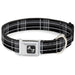 Dog Bone Seatbelt Buckle Collar - Plaid Black/Gray Seatbelt Buckle Collars Buckle-Down   