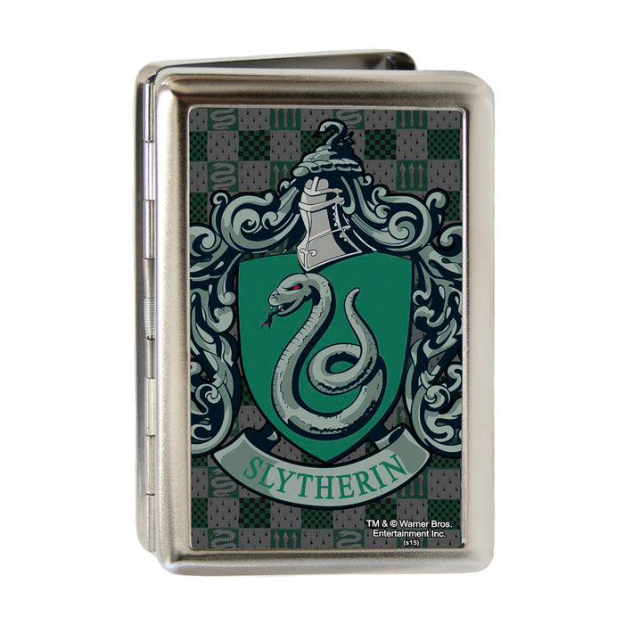 Business Card Holder - LARGE - Harry Potter SLYTHERIN Crest FCG Green Gray Metal ID Cases The Wizarding World of Harry Potter Default Title  