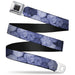 BD Wings Logo CLOSE-UP Full Color Black Silver Seatbelt Belt - Vivid Floral Collage2 Blues Webbing Seatbelt Belts Buckle-Down   